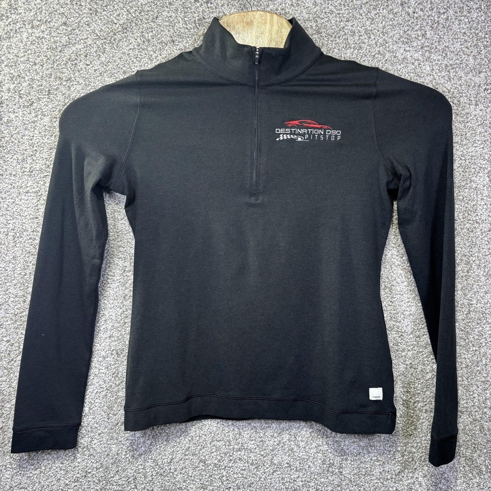 Vuori Womens Large Black Quarter Zip Long Sleeve Active Top Active Running